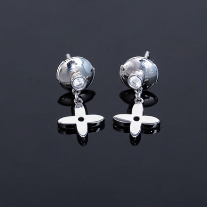 [Love More]VIDYLLE SILVER DIAMOND MINI DROP EARRINGS