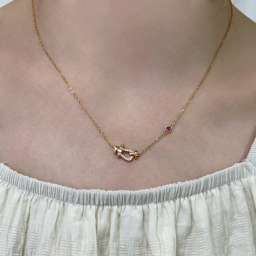 [Love More]FORCE 10 DIAMOND PINK GOLD NECKLACE