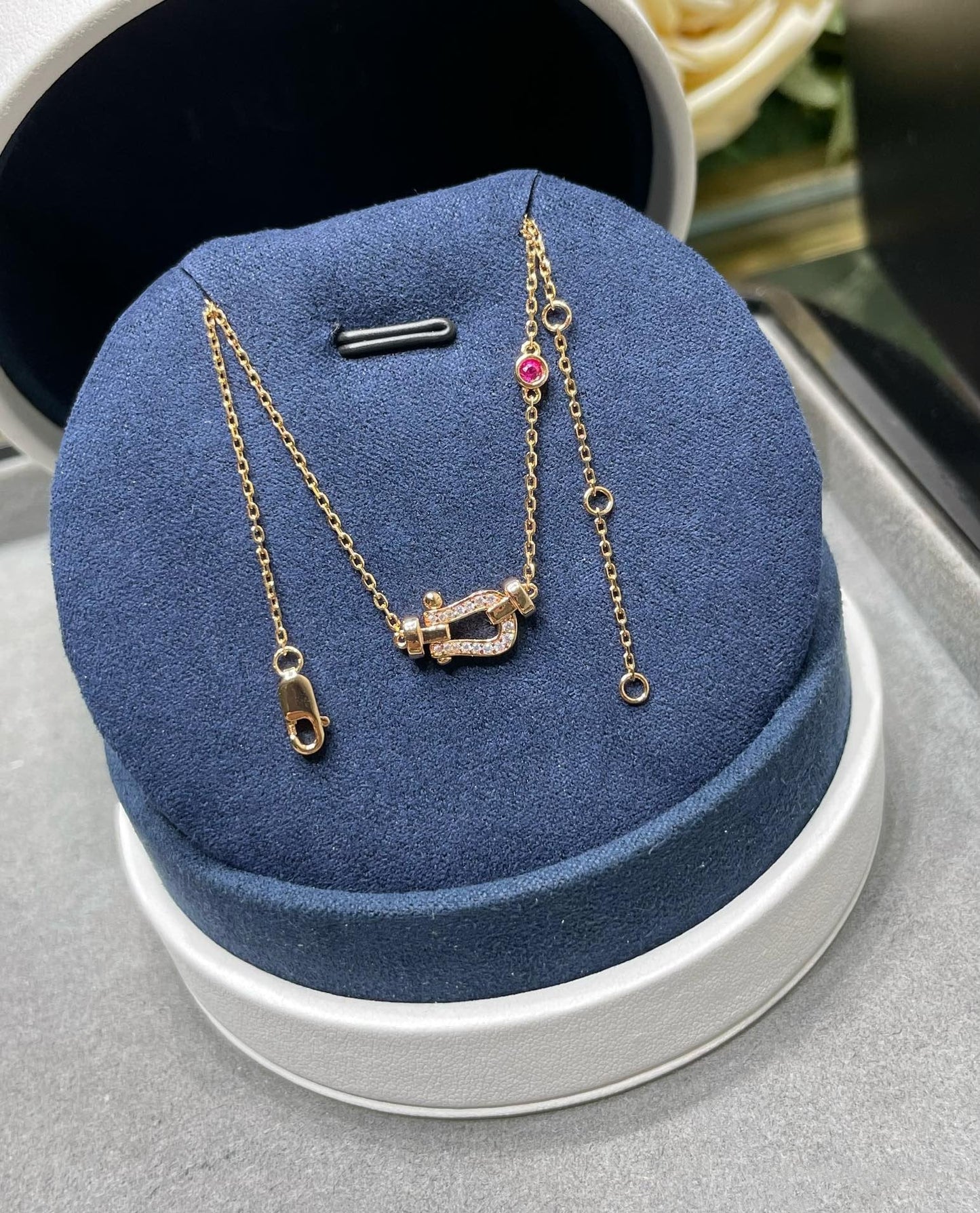 [Love More]FORCE 10 DIAMOND PINK GOLD NECKLACE