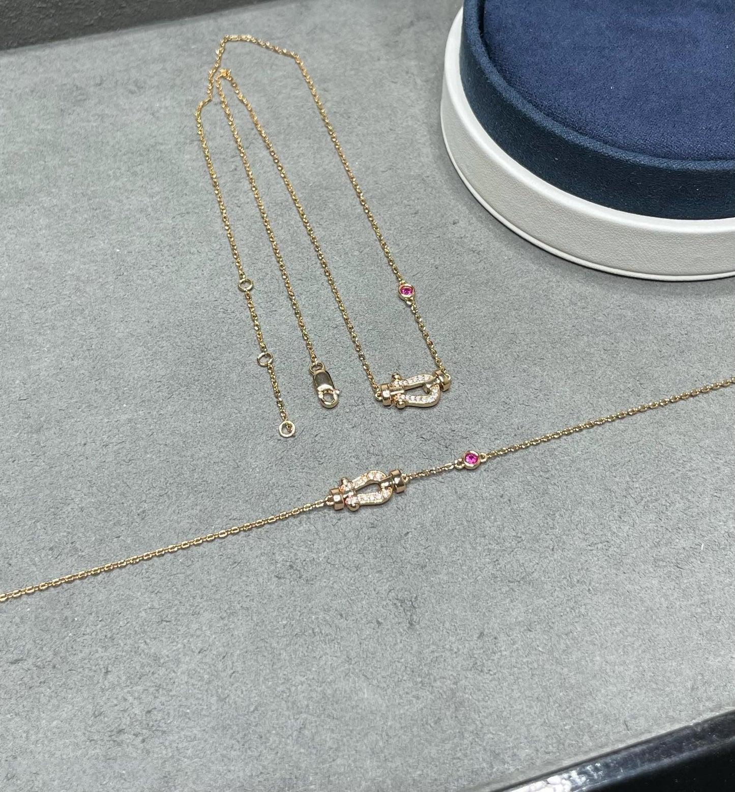 [Love More]FORCE 10 DIAMOND PINK GOLD NECKLACE