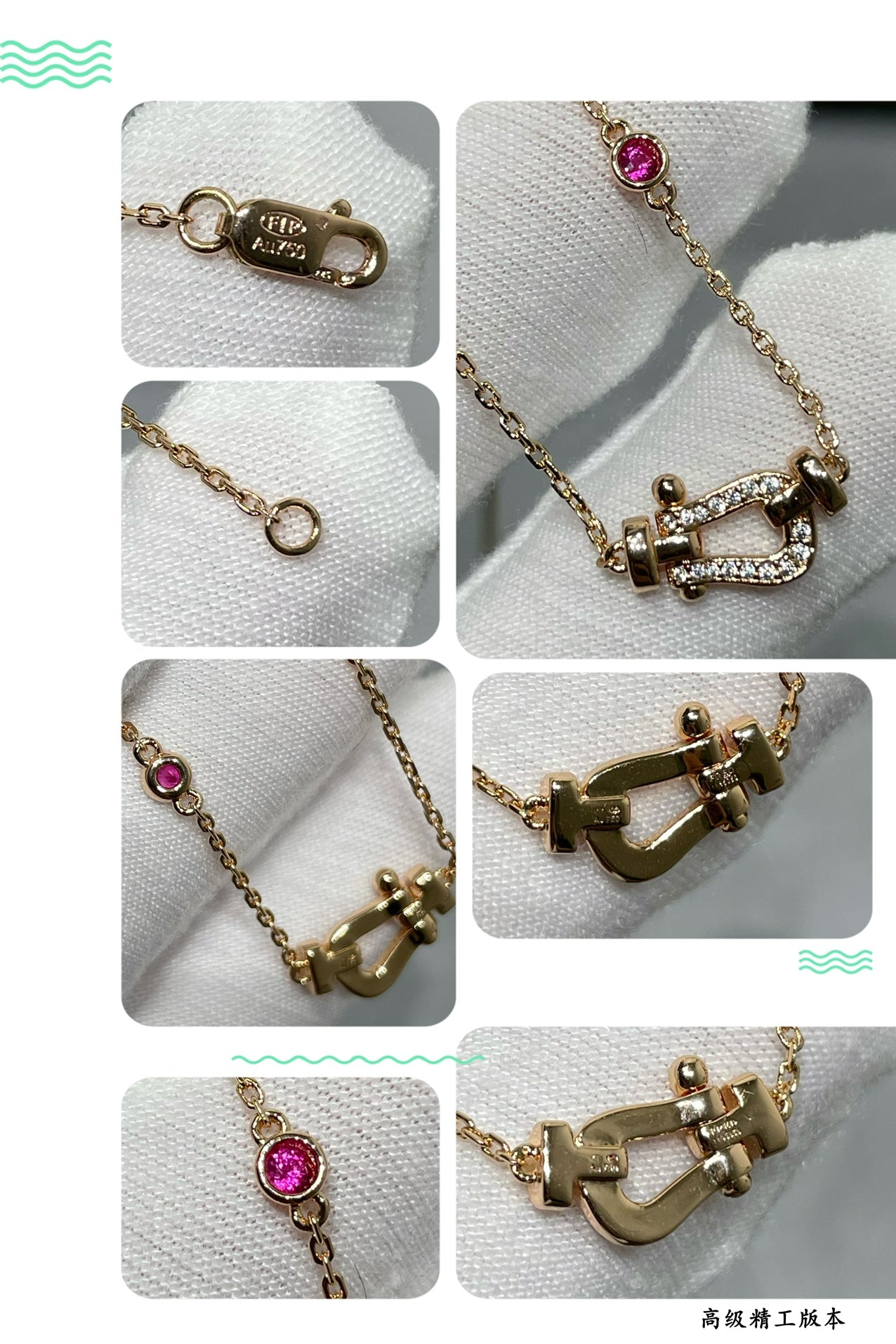 [Love More]FORCE 10 DIAMOND PINK GOLD NECKLACE