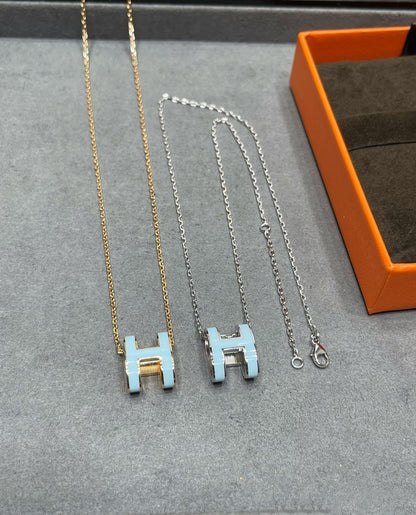 [Love More]POP H SKY BLUE NECKLACE