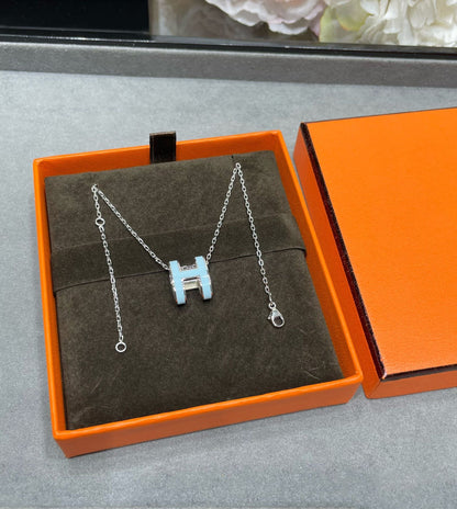 [Love More]POP H SKY BLUE NECKLACE