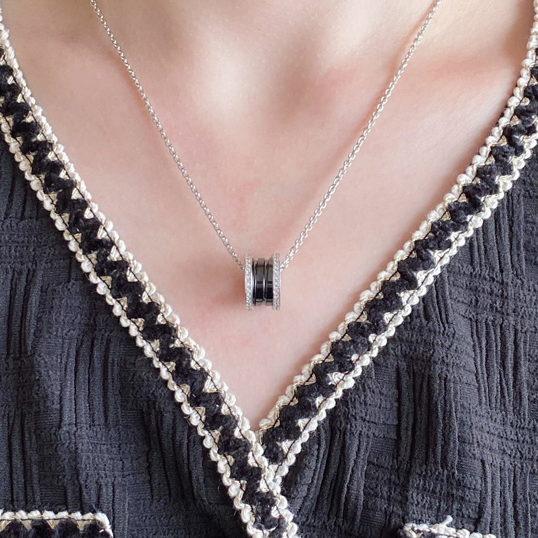 [Love More]ZERO 1 DIAMOND CERAMIC NECKLACE