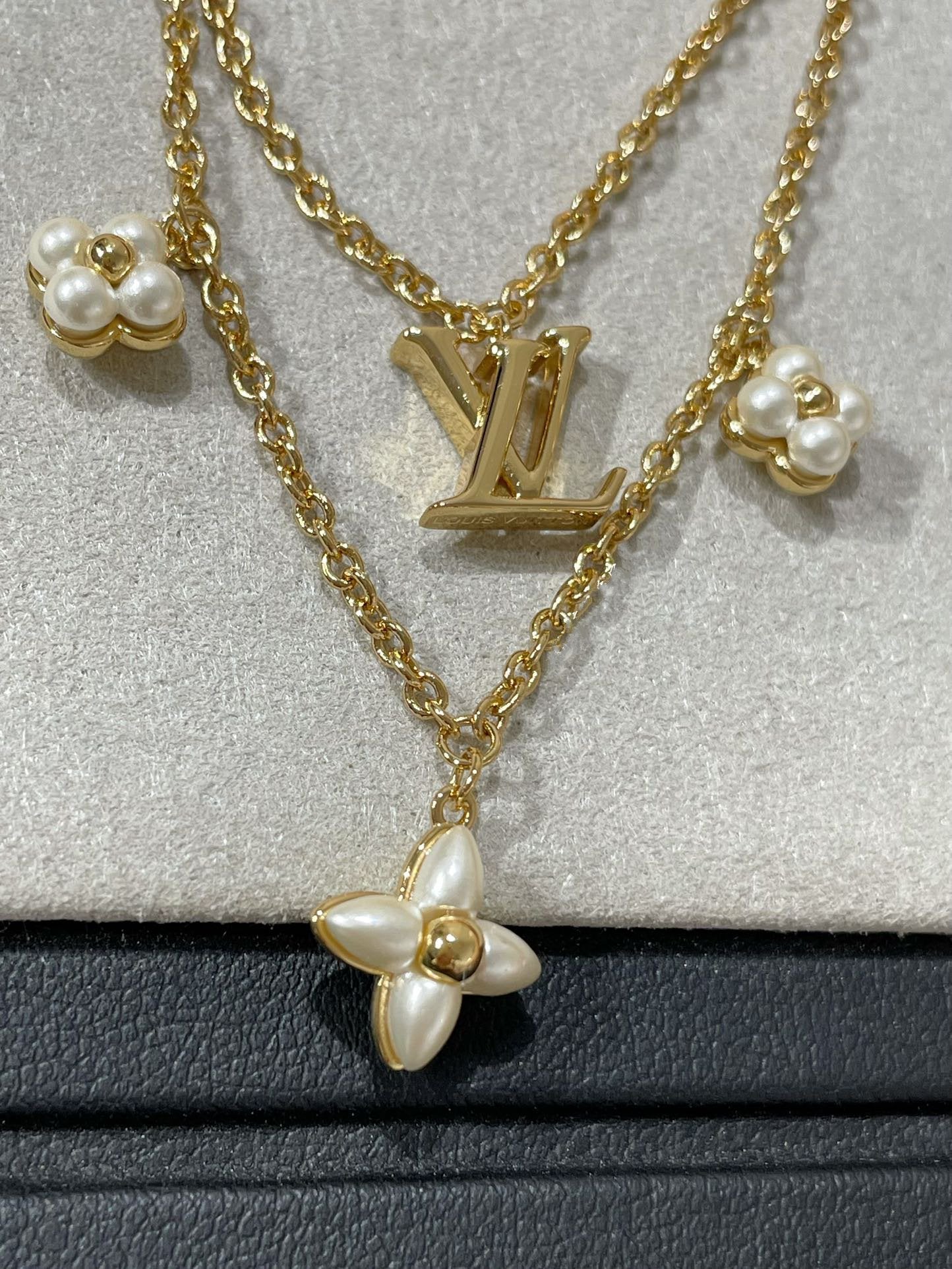 [Love More]FLOWERGRAM GOLD MOP DOUBLE ROW NECKLACE