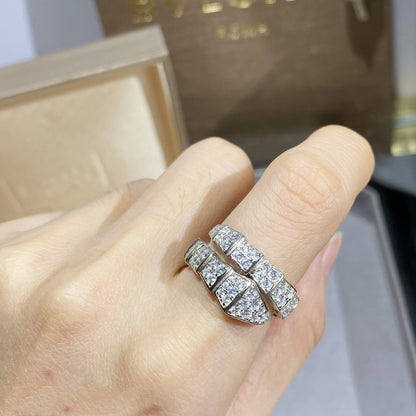 [Love More]SERPENTI RING SILVER DIAMOND PAVED