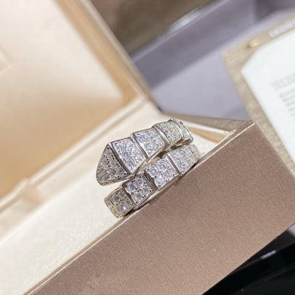 [Love More]SERPENTI RING SILVER DIAMOND PAVED