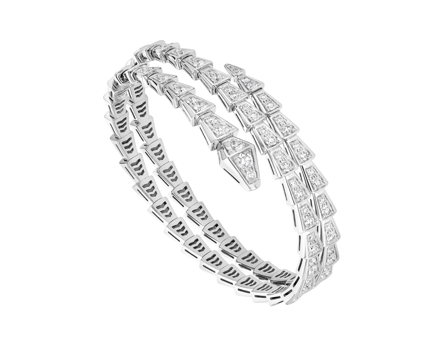 [Love More]SERPENTI BRACELET SILVER DIAMOND DOUBLE ROW