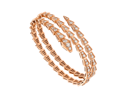 [Love More]SERPENTI BRACELET PINK GOLD DIAMOND DOUBLE ROW