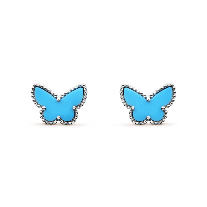 [Love More]BUTTERFLY TURQUOISE EARRINGS SILVER