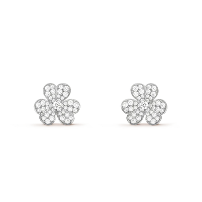 [Love More]CLOVER COMOS DIAMOND EARRINGS SILVER