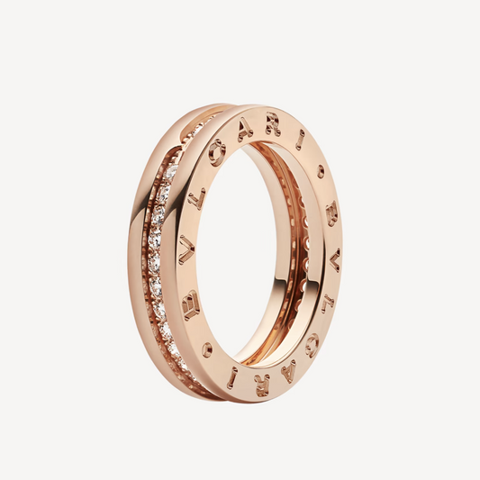 [Love More]ZERO 1 ONE-BAND PAVED DIAMONDS ON THE SPIRAL RING