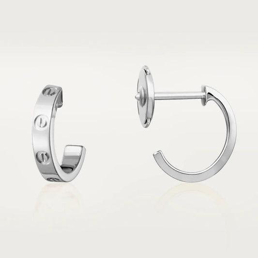 [Love More]LOVE EARRINGS 2.65MM SILVER