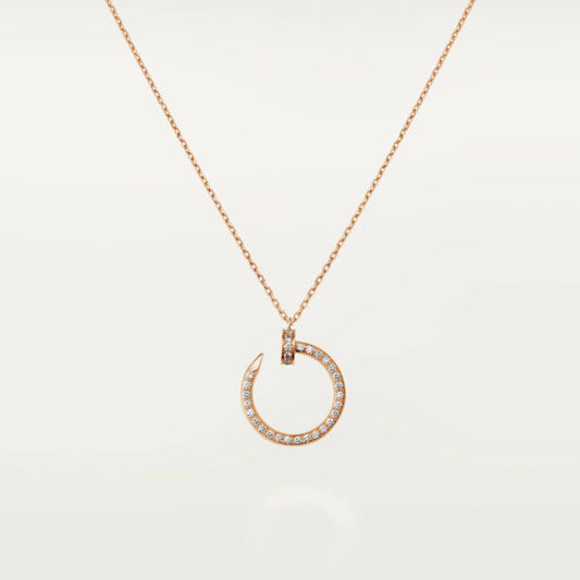 [Love More]JUSTE NECKLACE PINK GOLD DIAMONDS