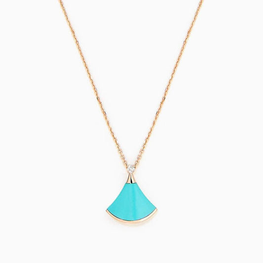 [Love More]DREAM NECKLACE TURQUOISE PINK GOLD