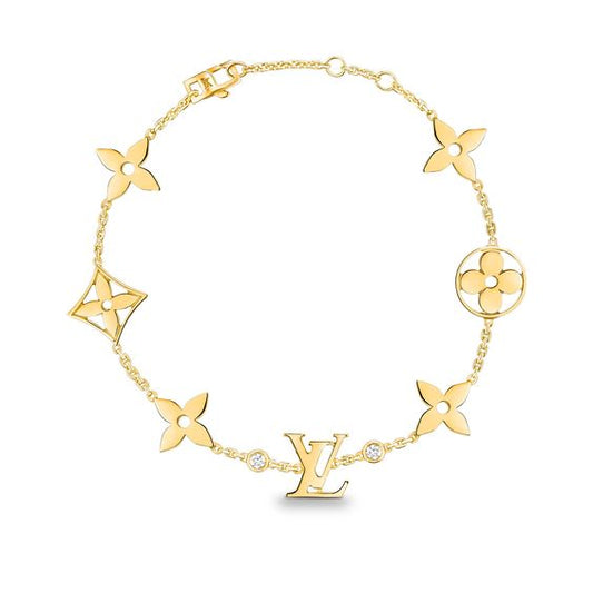 [Love More]STAR AND SUN 7 MOTIFS GOLD BRACELET