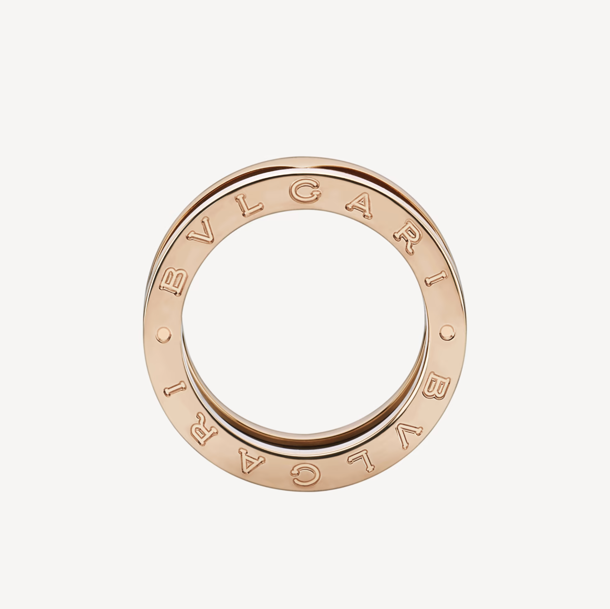 [Love More]ZERO 1 TWO-BAND LOOPS AND BLACK CERAMIC PINK GOLD RING