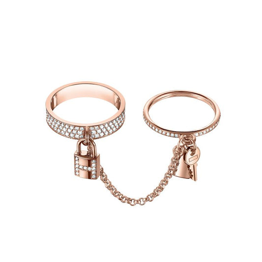 [Love More]HM KELLY CLOCHETTE DOUBLE RING IN  WITH DIAMONDS