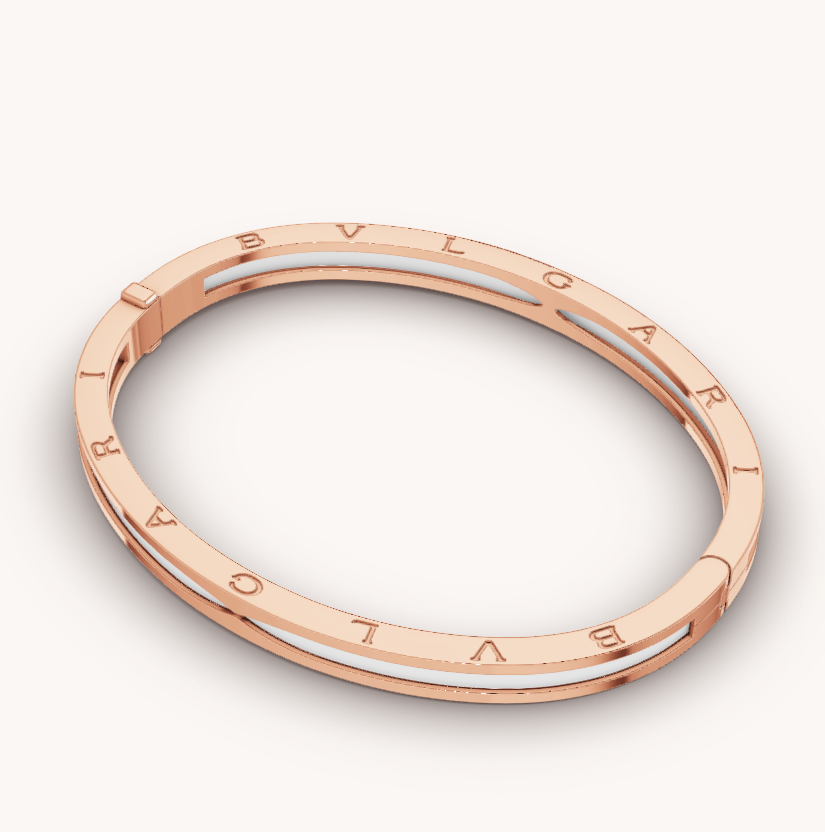 [Love More]ZERO 1 PINK GOLD WITH WHITE CERAMIC BRACELET