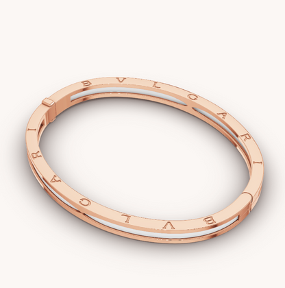 [Love More]ZERO 1 PINK GOLD WITH WHITE CERAMIC BRACELET