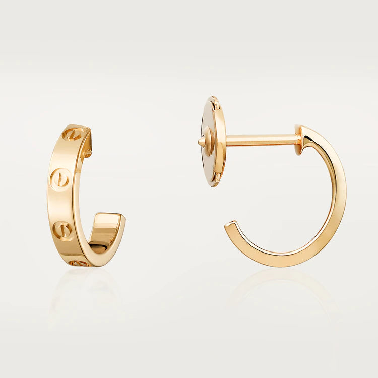 [Love More]LOVE EARRINGS 2.65MM PINK GOLD