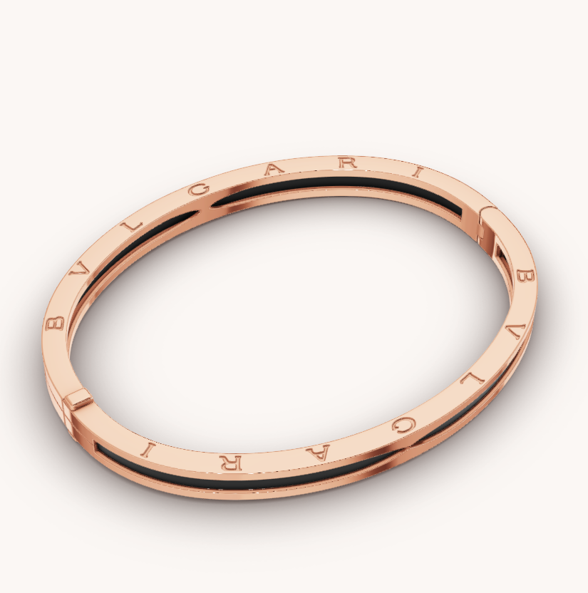 [Love More]ZERO 1 PINK GOLD WITH BLACK CERAMIC BRACELET