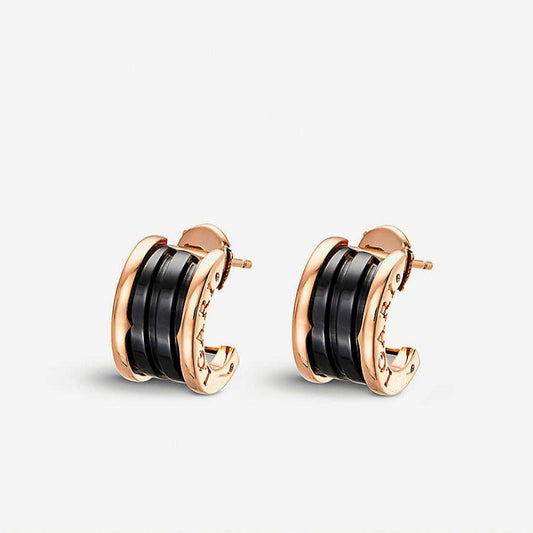 [Love More]ZERO 1 PINK GOLD CERAMIC EARRINGS