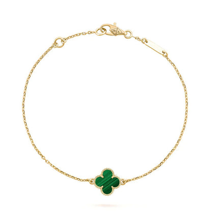 [Love More]CLOVER BRACELET MALACHITE 1 MOTIF