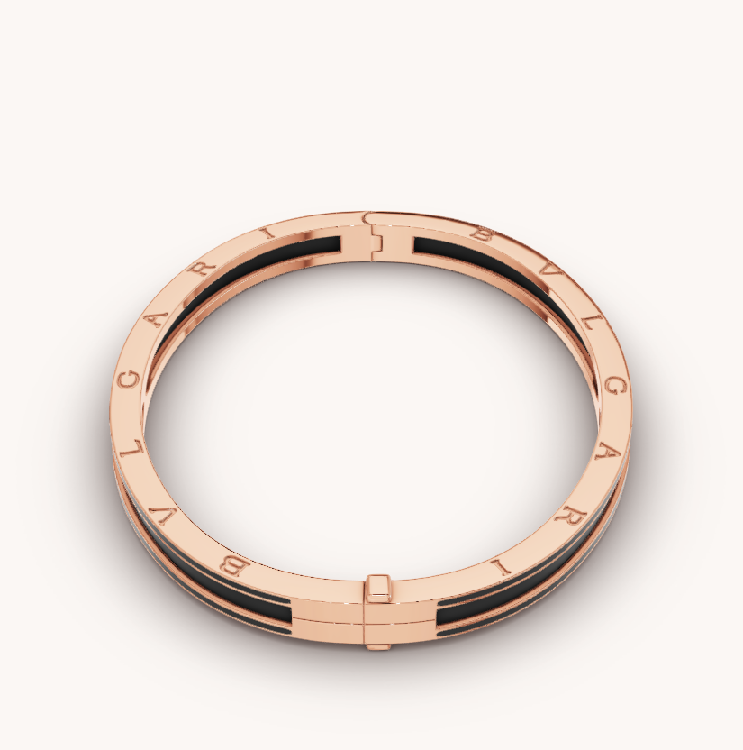 [Love More]ZERO 1 PINK GOLD WITH MATTE BLACK CERAMIC BRACELET