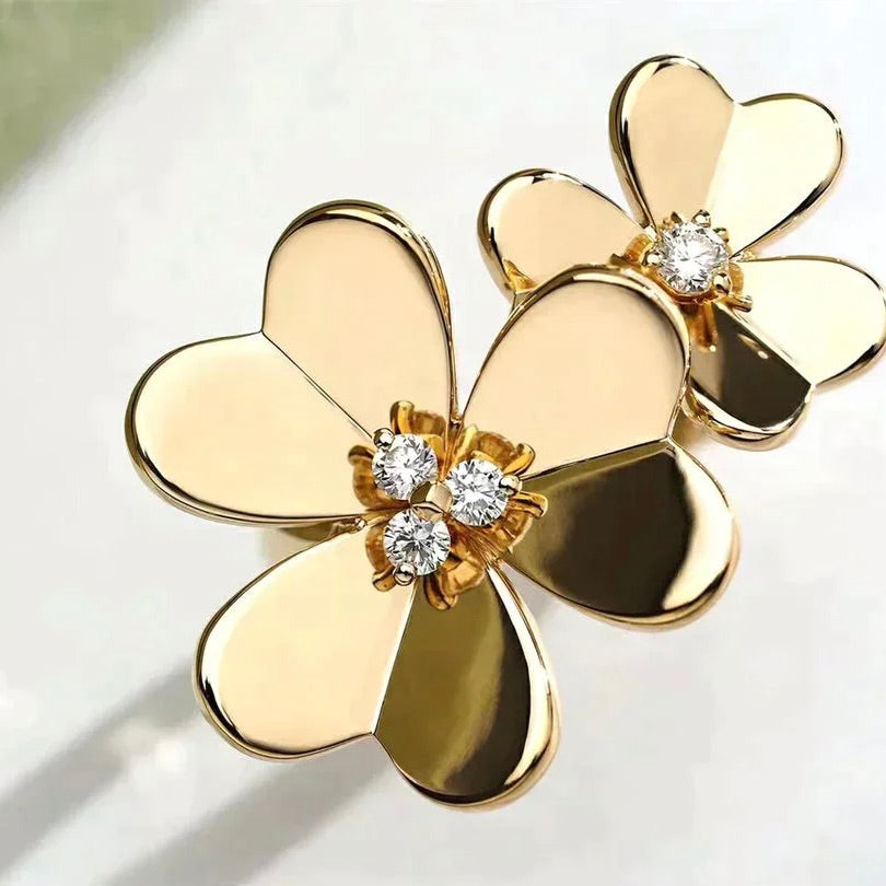 [Love More]CLOVER COMOS GOLD DIAMOND RING