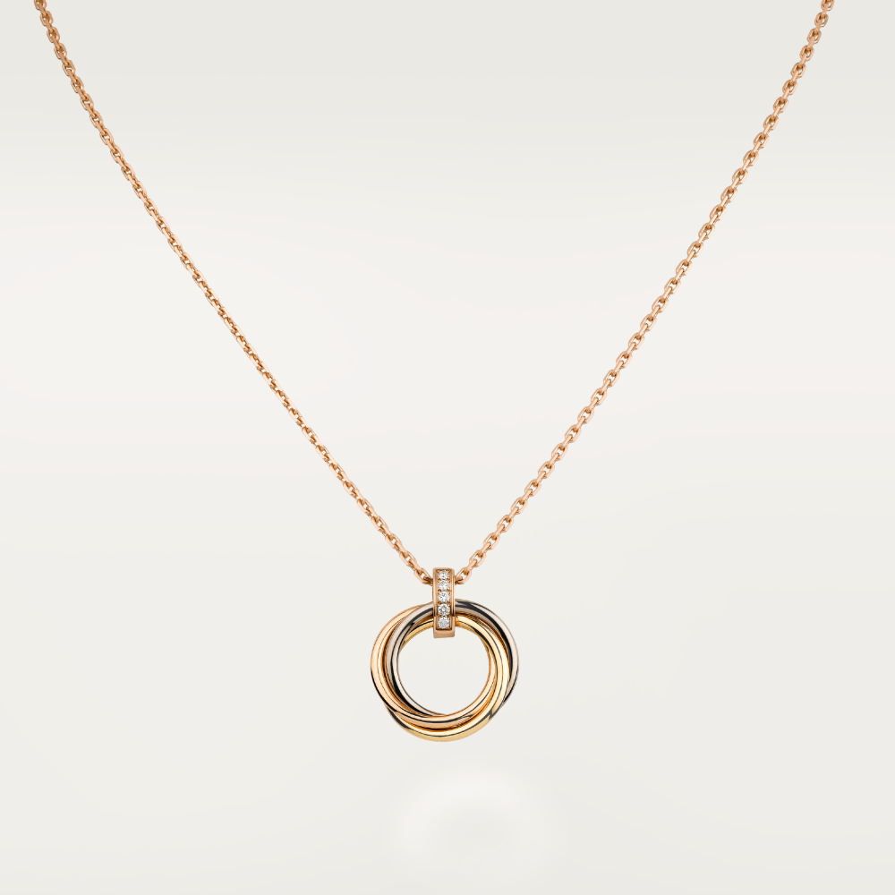 [Love More]TRINITY NECKLACE GOLD  DIAMONDS