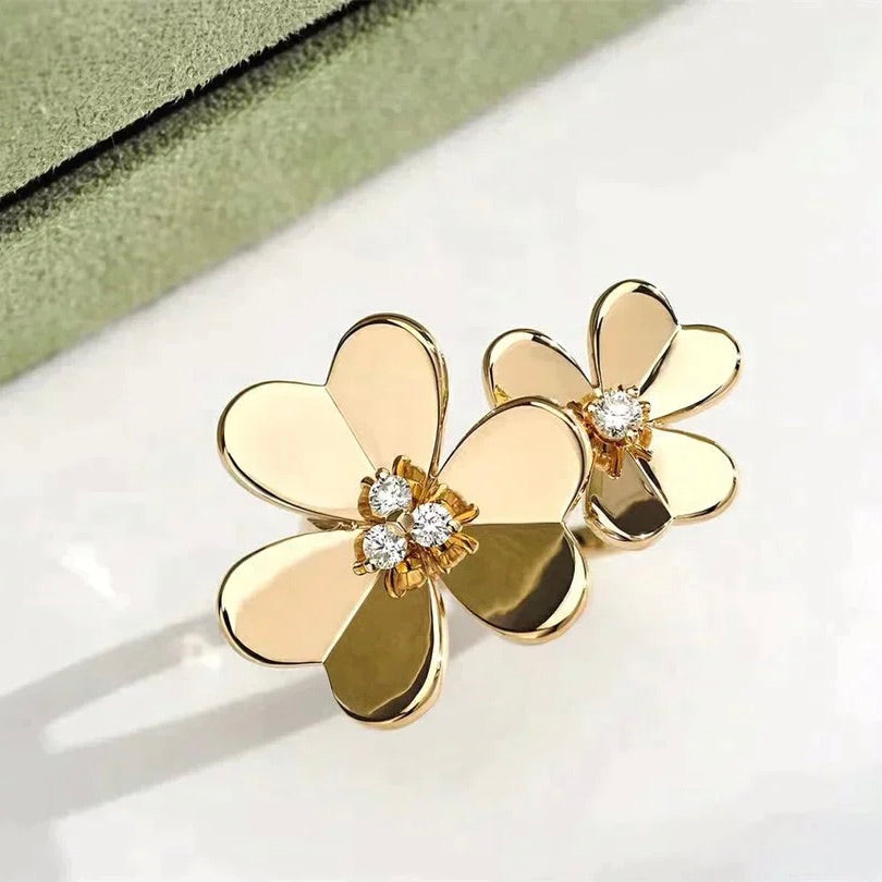 [Love More]CLOVER COMOS GOLD DIAMOND RING