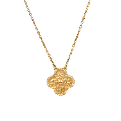 [Love More]CLOVER 15MM  BRONZING NECKLACE