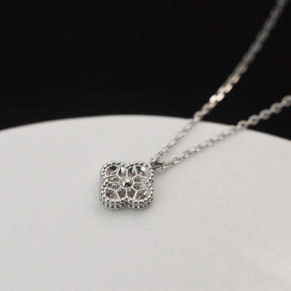 [Love More]CLOVER MINI 9.5MM PENDANT DIAMOND NECKLACE