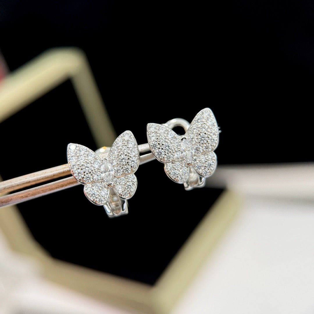 [Love More]BUTTERFLY ALL DIAMOND EARRINGS