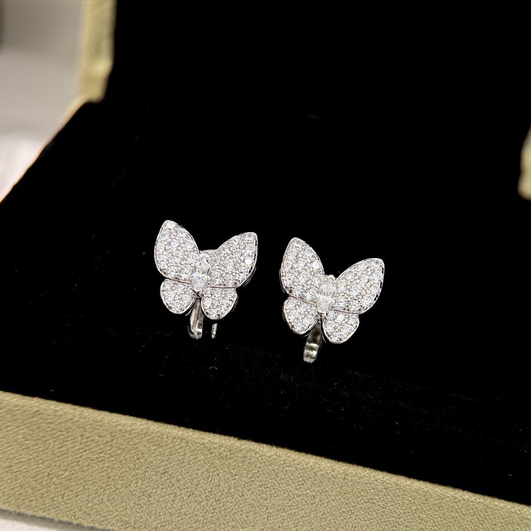 [Love More]BUTTERFLY ALL DIAMOND EARRINGS