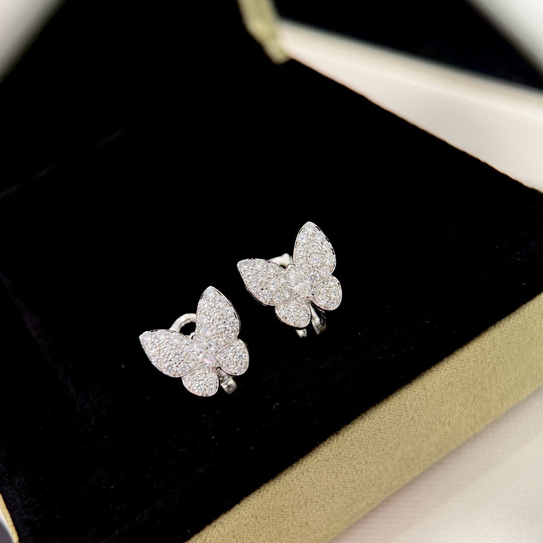 [Love More]BUTTERFLY ALL DIAMOND EARRINGS