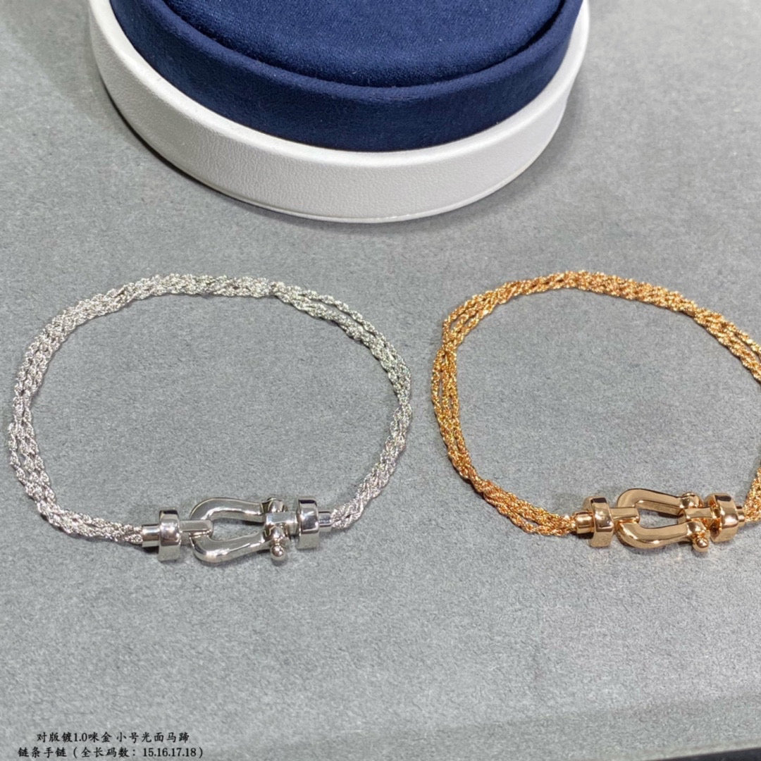 [Love More]FORCE SMALL HORSESHOE  DIAMOND CHAIN ROPE BRACELET