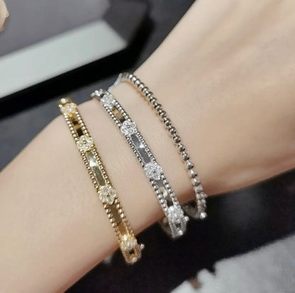 [Love More]CLOVER BRACELET 4MM DIAMONDS