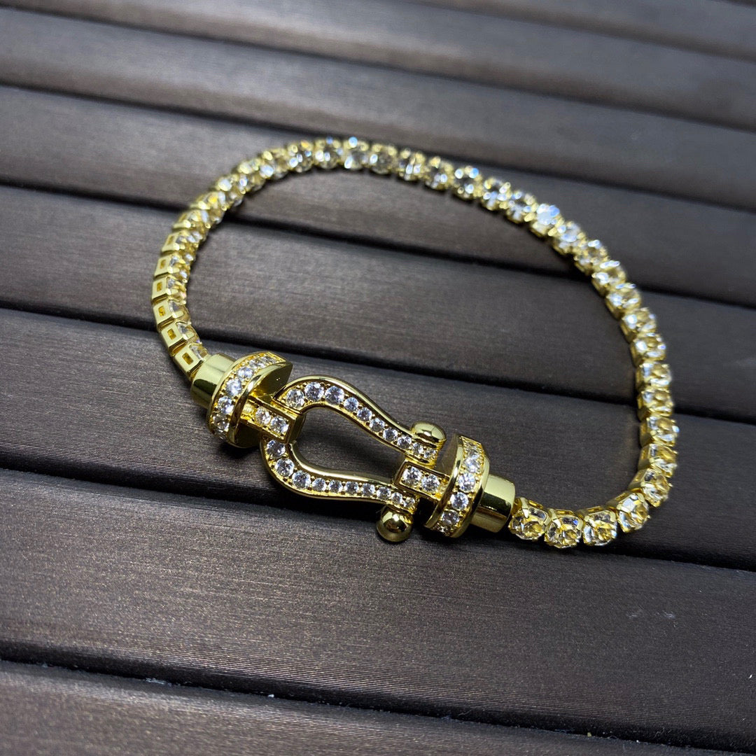 [Love More]FORCE  HORSESHOE  DIAMOND TENNIS BRACELET