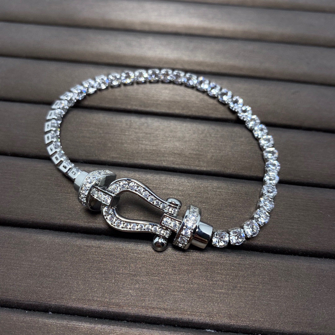 [Love More]FORCE  HORSESHOE  DIAMOND TENNIS BRACELET