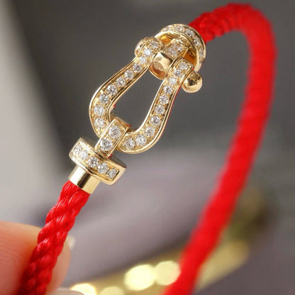 [Love More]FORCE LARGE HORSESHOE FULL DIAMOND BRACELET GOLD