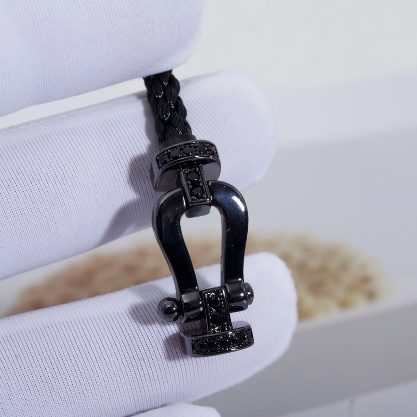 [Love More]FORCE LARGE SERIES HORSESHOE BLACK SAMURAI BRACELET