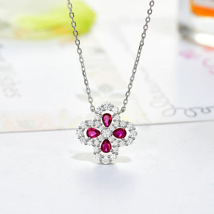 [Love More]LOOP NECKLACE FULL MOTIF DIAMOND 16MM MULTIPLE COLORS