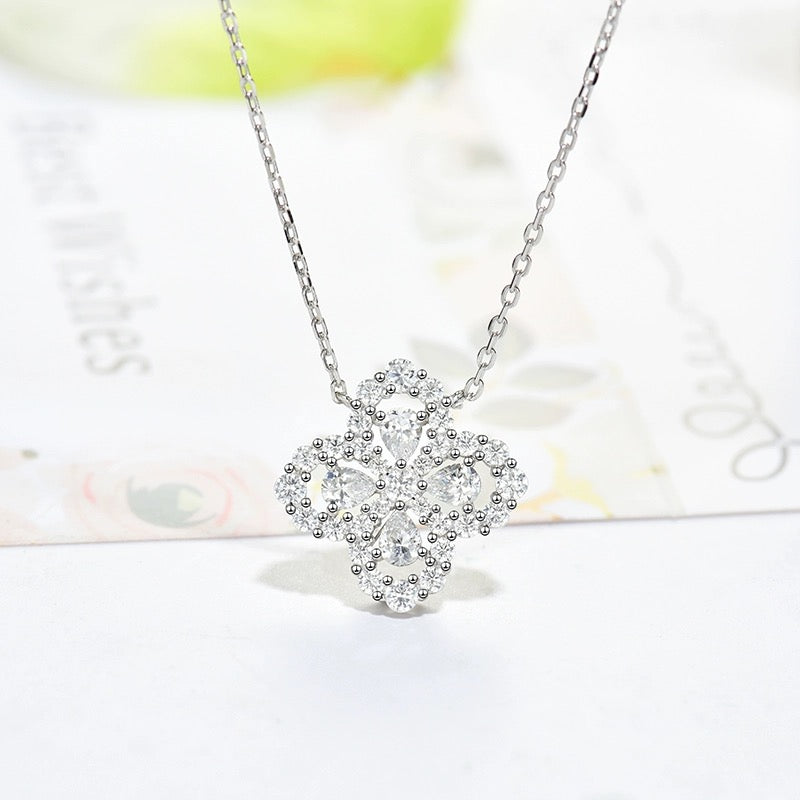 [Love More]LOOP NECKLACE FULL MOTIF DIAMOND 16MM MULTIPLE COLORS