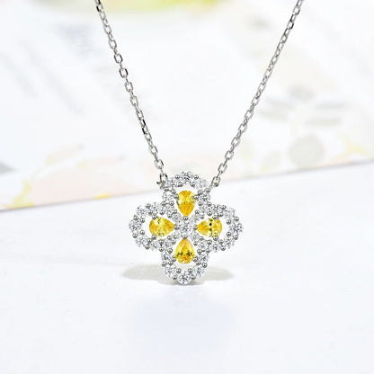 [Love More]LOOP NECKLACE FULL MOTIF DIAMOND 16MM MULTIPLE COLORS