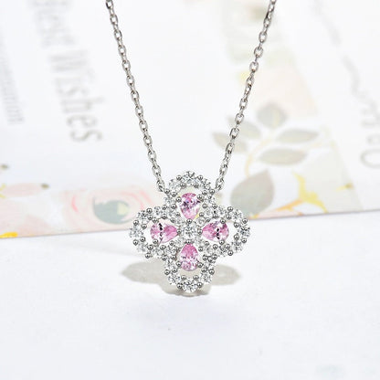 [Love More]LOOP NECKLACE FULL MOTIF DIAMOND 16MM MULTIPLE COLORS