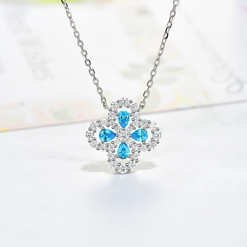 [Love More]LOOP NECKLACE FULL MOTIF DIAMOND 16MM MULTIPLE COLORS