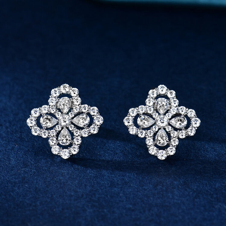 [Love More]LOOP EARRINGS FULL MOTIF DIAMOND 16MM