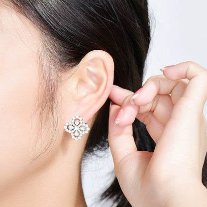 [Love More]LOOP EARRINGS FULL MOTIF DIAMOND 16MM